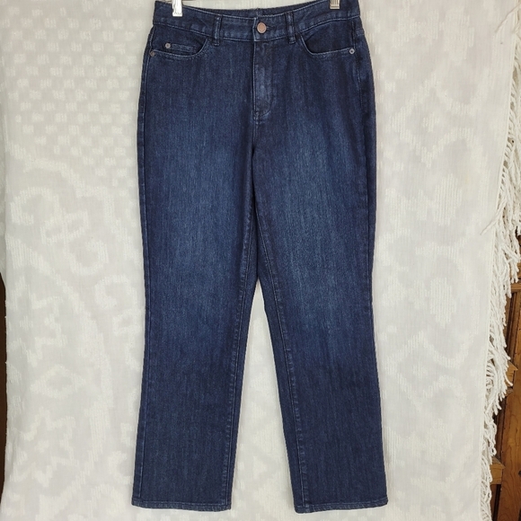 Coldwater Creek Denim - Coldwater Creek classic fit straight leg dark denim stretch jean 5 pocket 4P